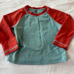 Tea Collection Red and Blue Kids Swim Rashguard